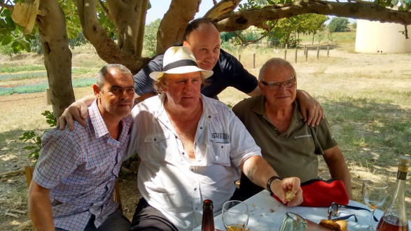 Gerard Depardieu, Laurent Audiot, Isidre Molits i Raul Molist